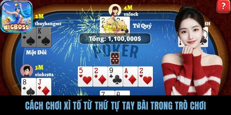 Cách chơi xì tố từ thứ tự tay bài trong trò chơi