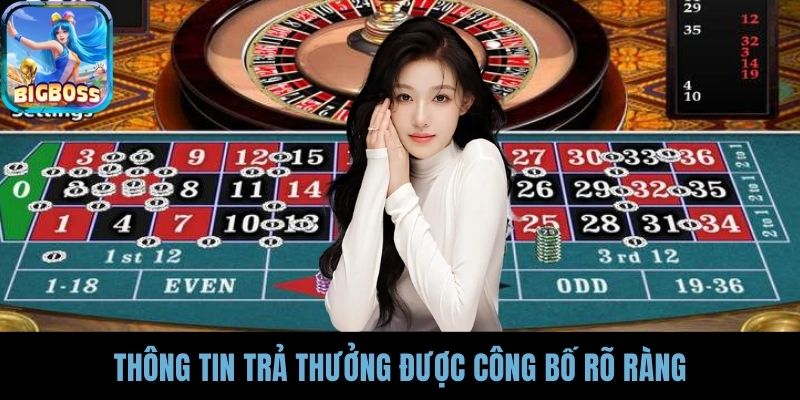Thông tin trả thưởng được công bố rõ ràng